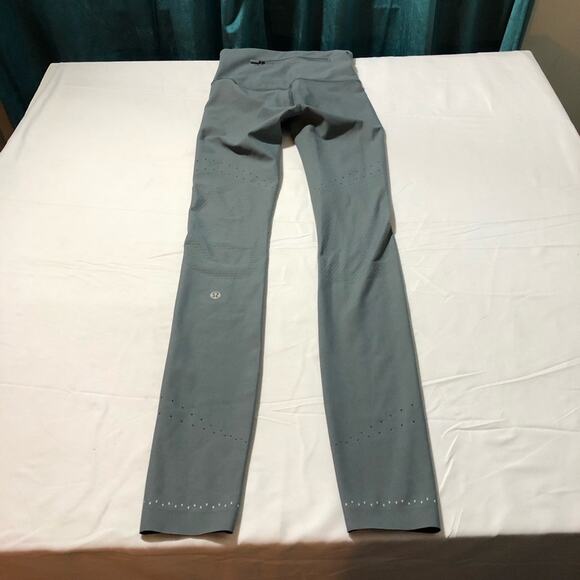 Lululemon womens 2 zoned in tight 27” blue charcoal leggings compression - Picture 3 of 15